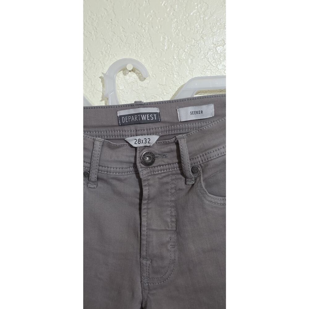 Depart West Jeans Mens 28x32 Seeker Taper Performance Stretch Green Grey Khaki - Picture 6 of 6